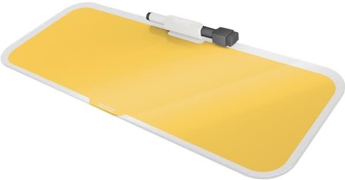LEITZ Wandtafel Desktop-Memoboard Cosy Sicherheitsglas 460x140x60mm gelb (4 Stück)