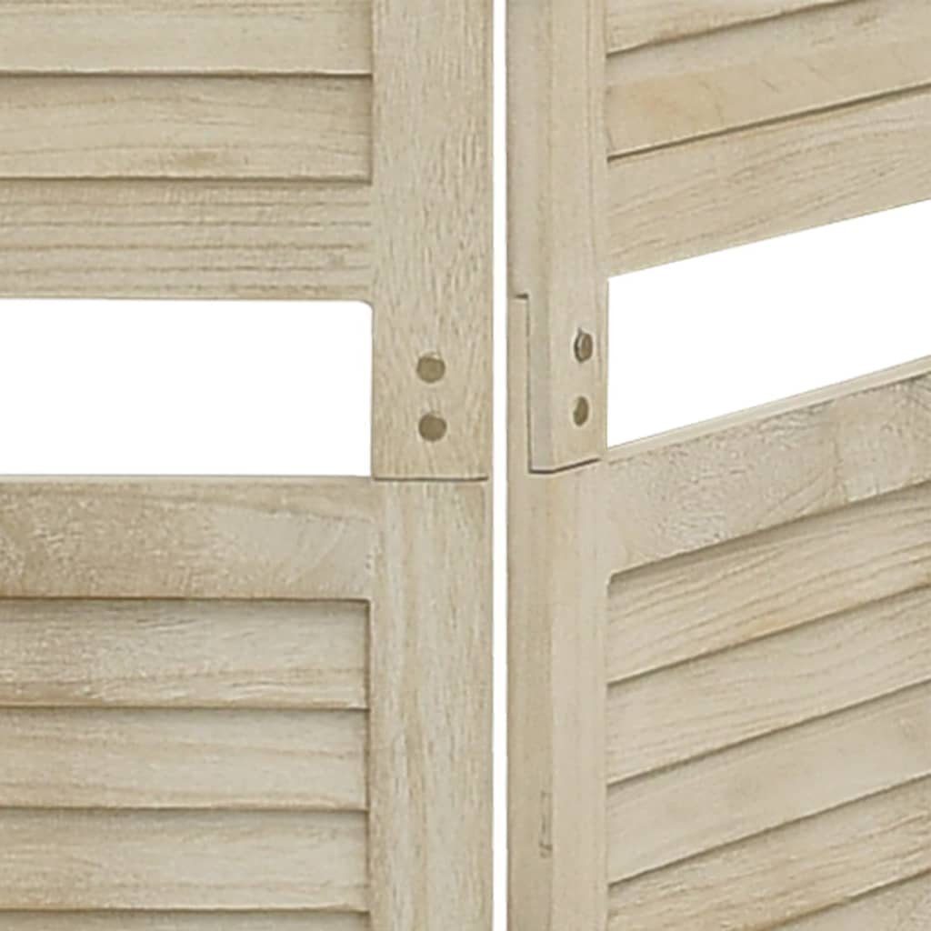 furnicato Raumteiler aus Massivholz 140 x 1,5 x 165 cm Naturfarben, 1-tlg., Klappbarer Sichtschutz mit Lüftungsschlitzen für das Schlafzimmer
