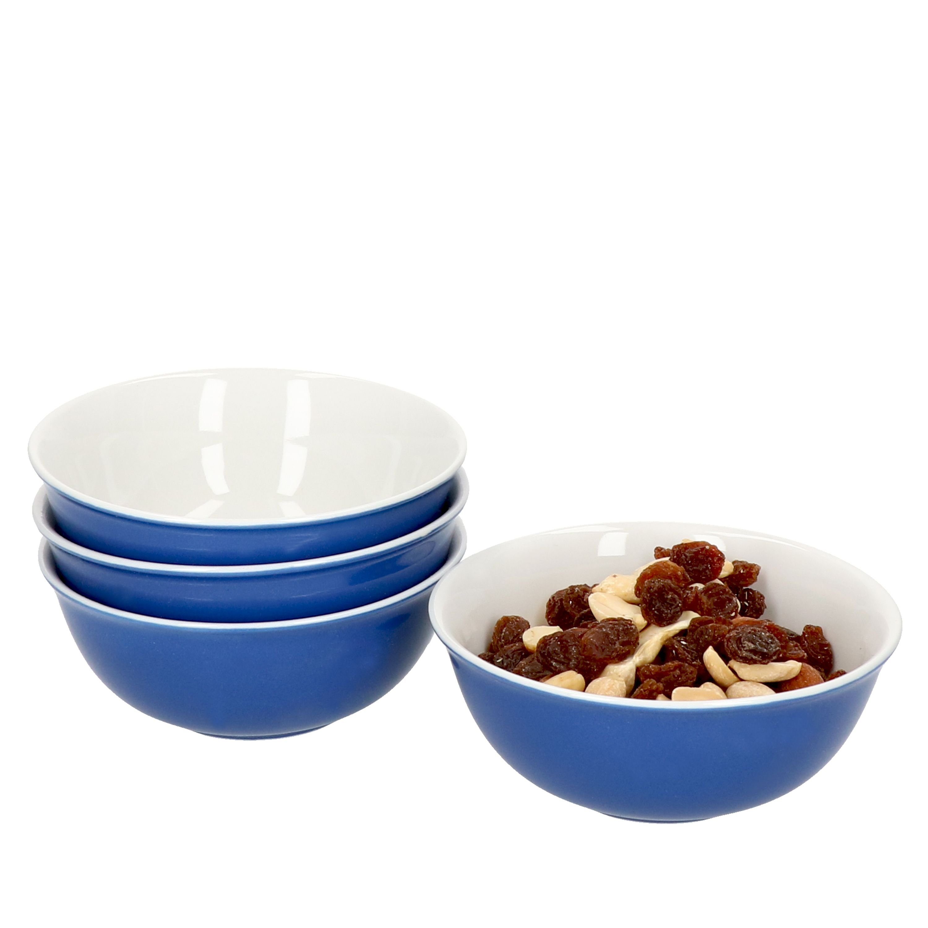 Ritzenhoff & Breker Servierschale 4er Set Schale 11cm Indigo-Blau Doppio - Ritzenhoff 64223, Porzellan