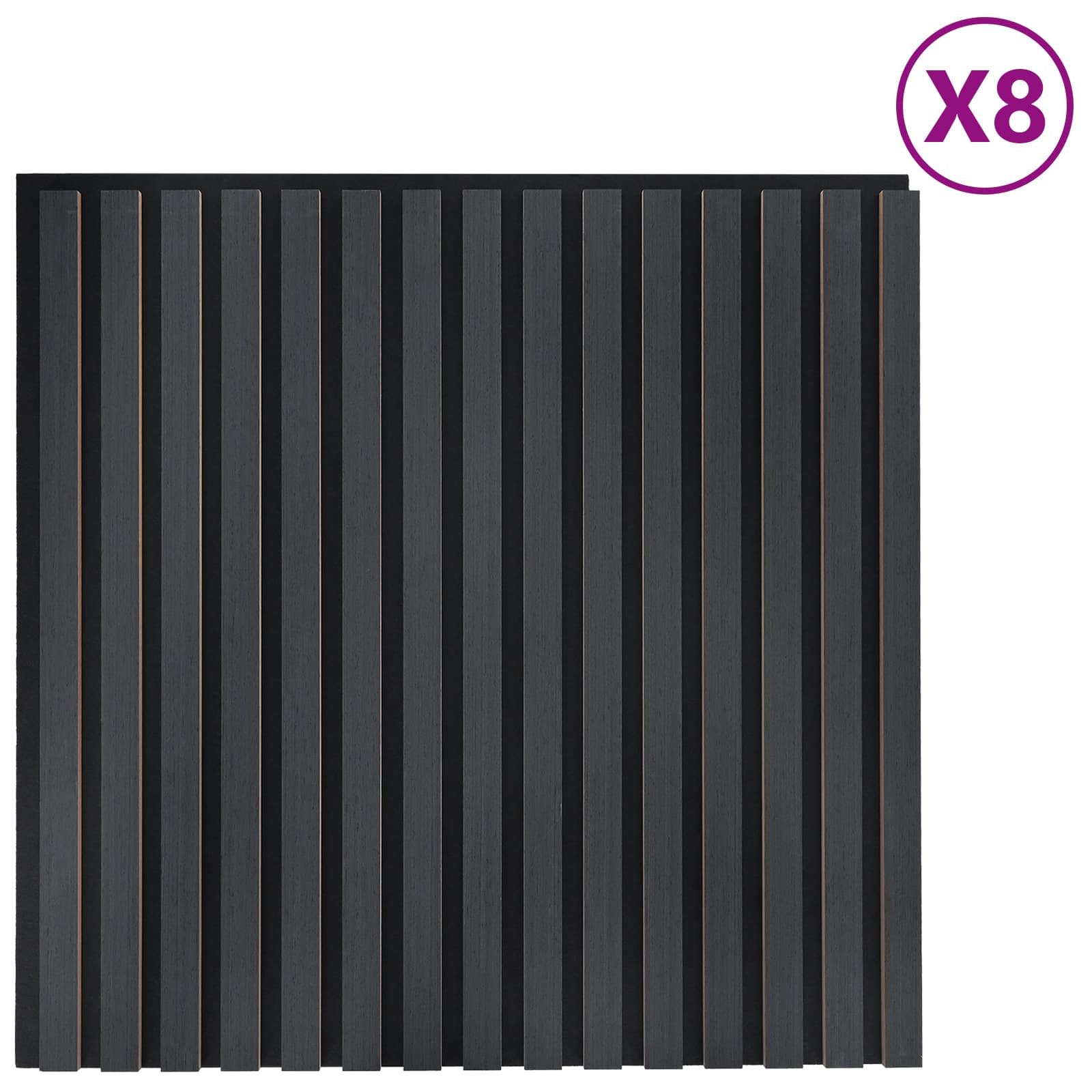 vidaXL Wandpaneel Wandpaneele 8 pcs Anthrazit 60,5 x 60 cm, (8-tlg)