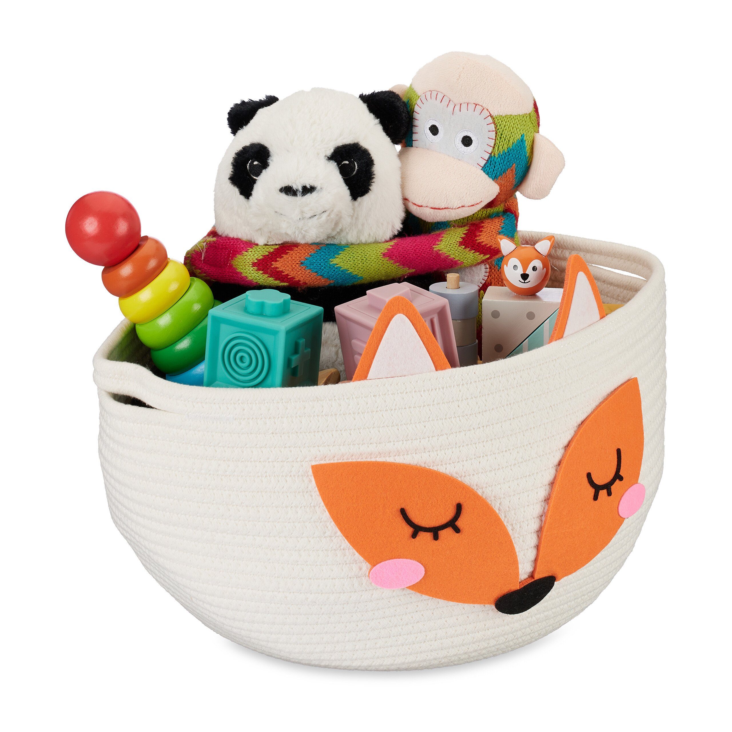 relaxdays Aufbewahrungskorb Kinder Aufbewahrungskorb Fuchs günstig online kaufen