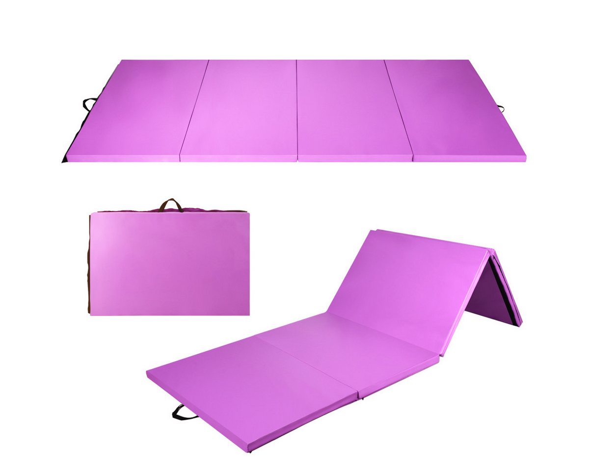 COSTWAY Gymnastikmatte, 240 x 120 x 5 cm Yogamatte klappbar