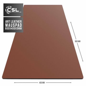 CSL Mauspad, Schreibtischunterlage XXL, Elegante Leder Optik, Mousepad 900 x 400 mm