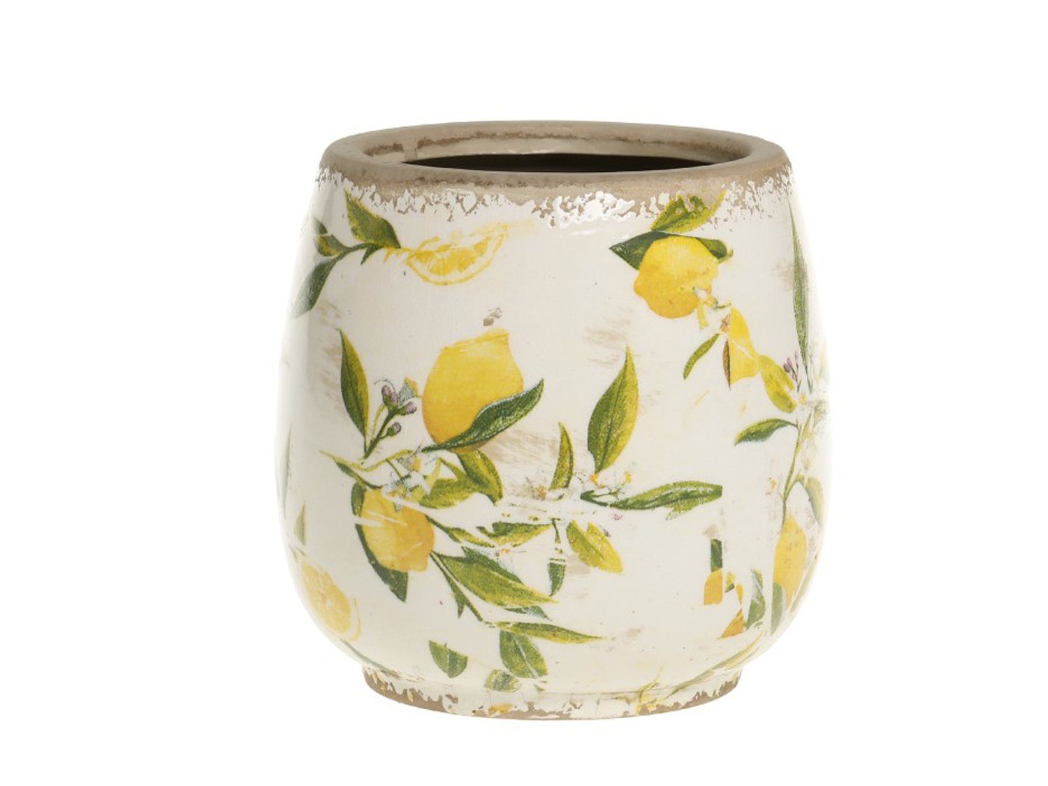 Übertopf Chic Antique * Limone Blumentopf H16/D17 cm creme