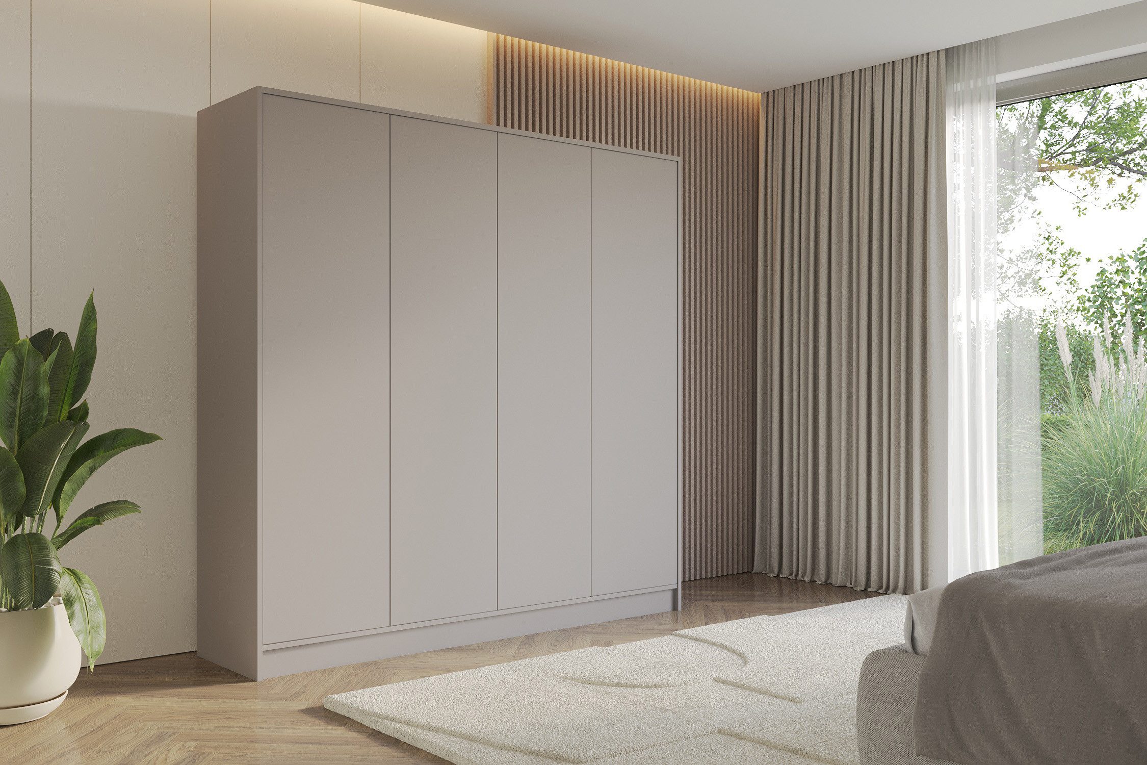 ALTDECOR Drehtürenschrank GELE (Kleiderschrank Garderobenschrank mit viel Stauraum, Moderner Schrank)
