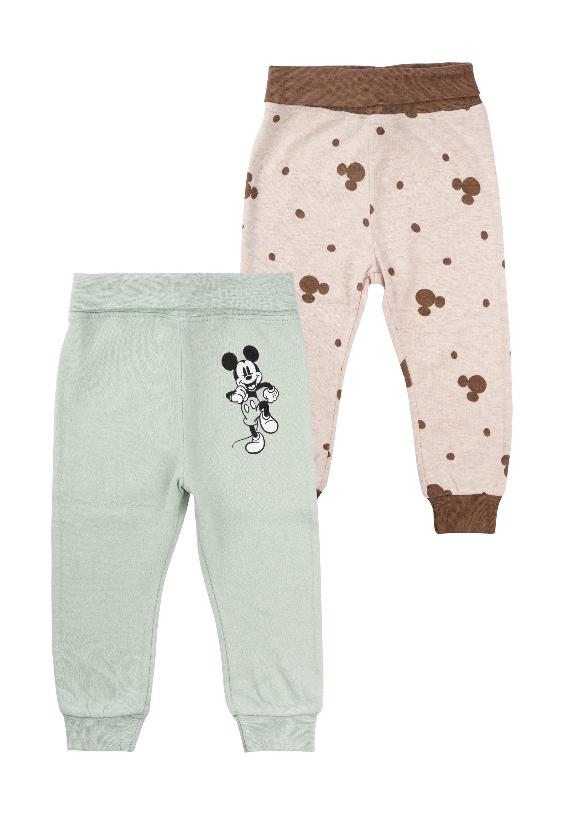 United Labels® Stoffhose Disney Mickey Mouse Baby Hose Babyhose Babykleidung (2er Pack)