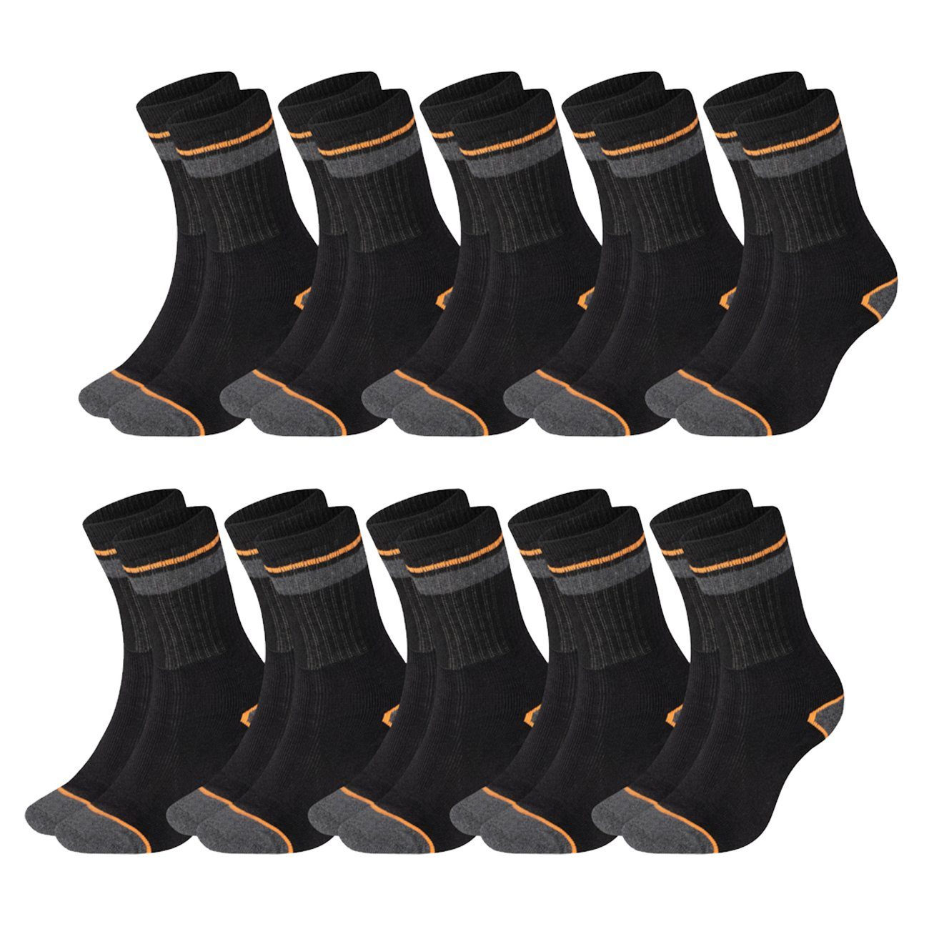 10 Paar Grey/Black (BX/CHS/1/X5/DEKC)