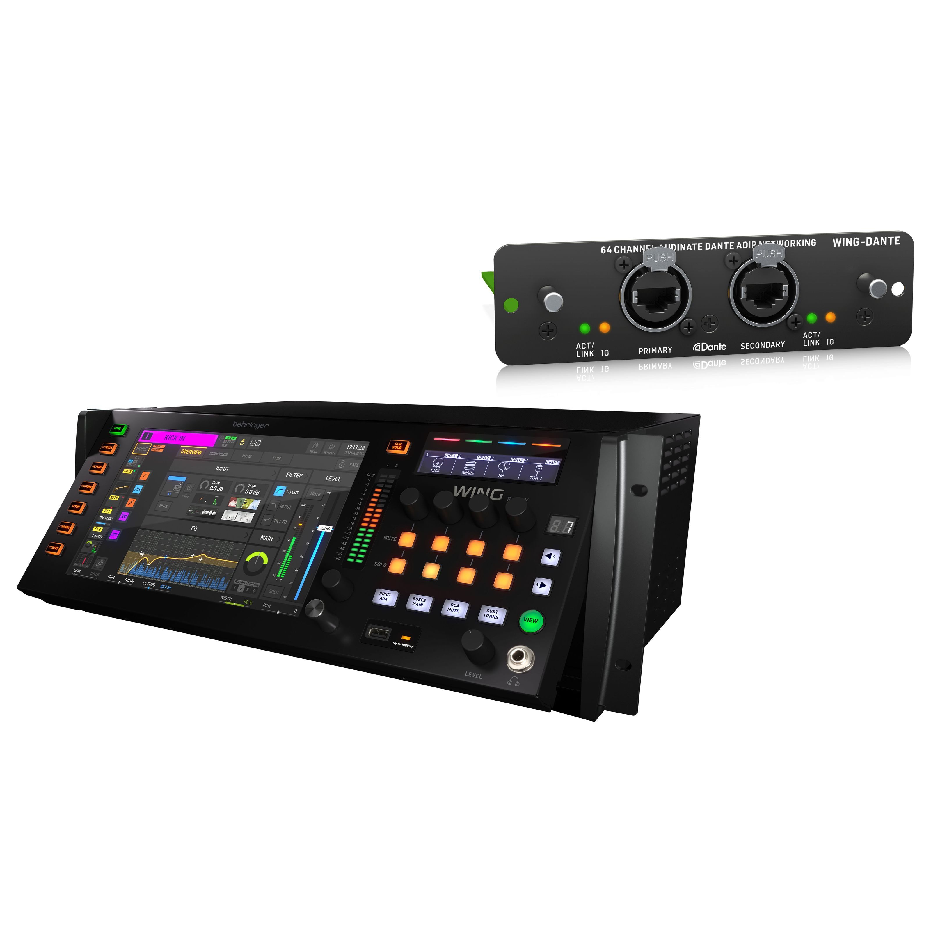 Behringer Mischpult, (PA Mischpulte, Rackmixer), Wing Rack + Dante _ Set - 19" Rackmixer-Set