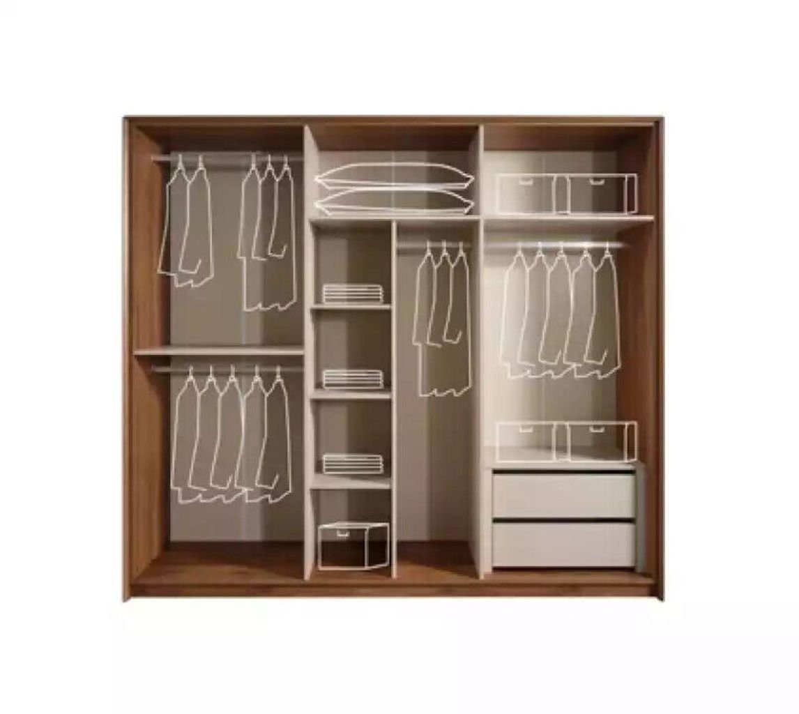(1-St., JVmoebel Kleiderschrank) Schränke Schlafzimmer Made Schrank in 1x Kleiderschrank Kleiderschrank Holzschrank Luxus Italy