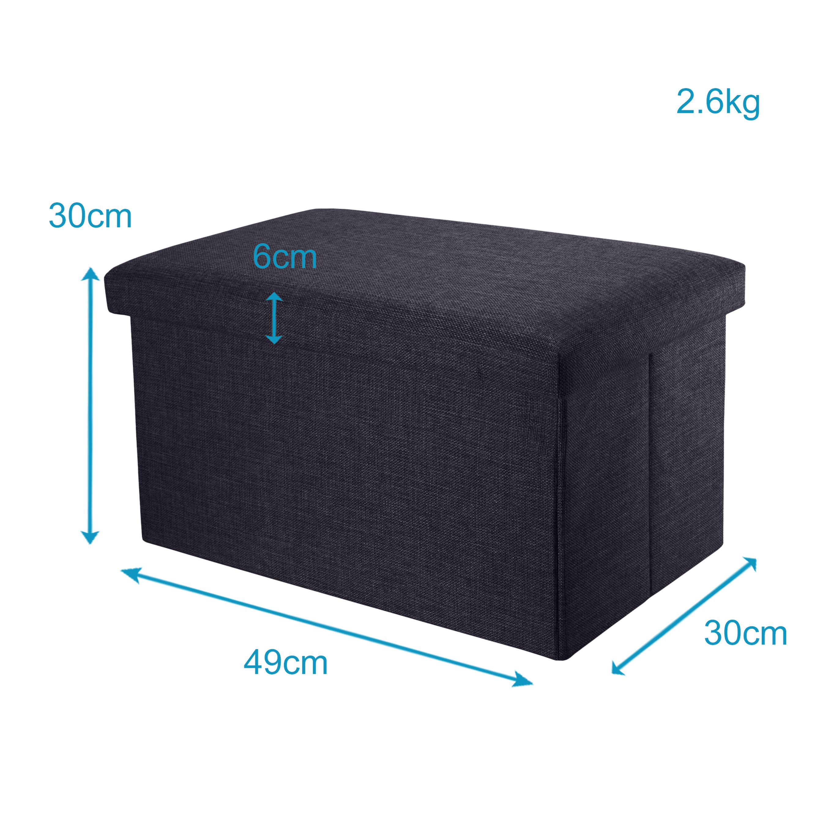 Intirilife Sitzbank, Sitzbank Faltbar 49x30x30 cm Sitzhocker Sitzwürfel Aufbewahrungsbox