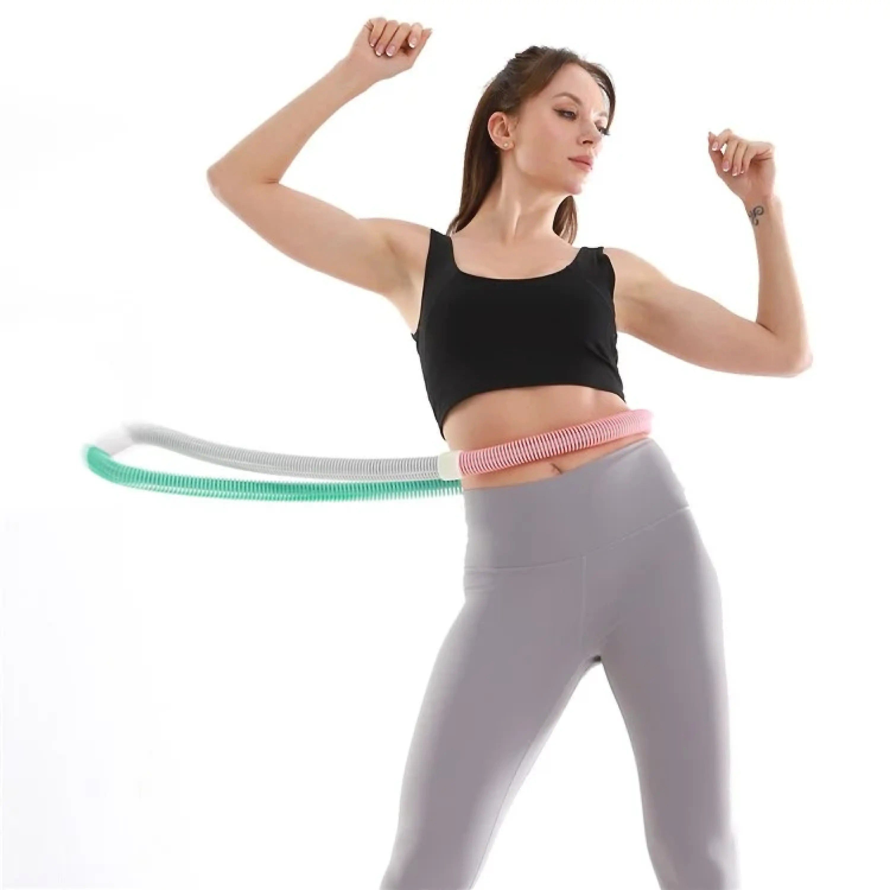 Sport-Knight® Hula-Hoop-Reifen Bauchtrainer Hula Hoop mit Rückfederung – Spiral-Fitnessreifen