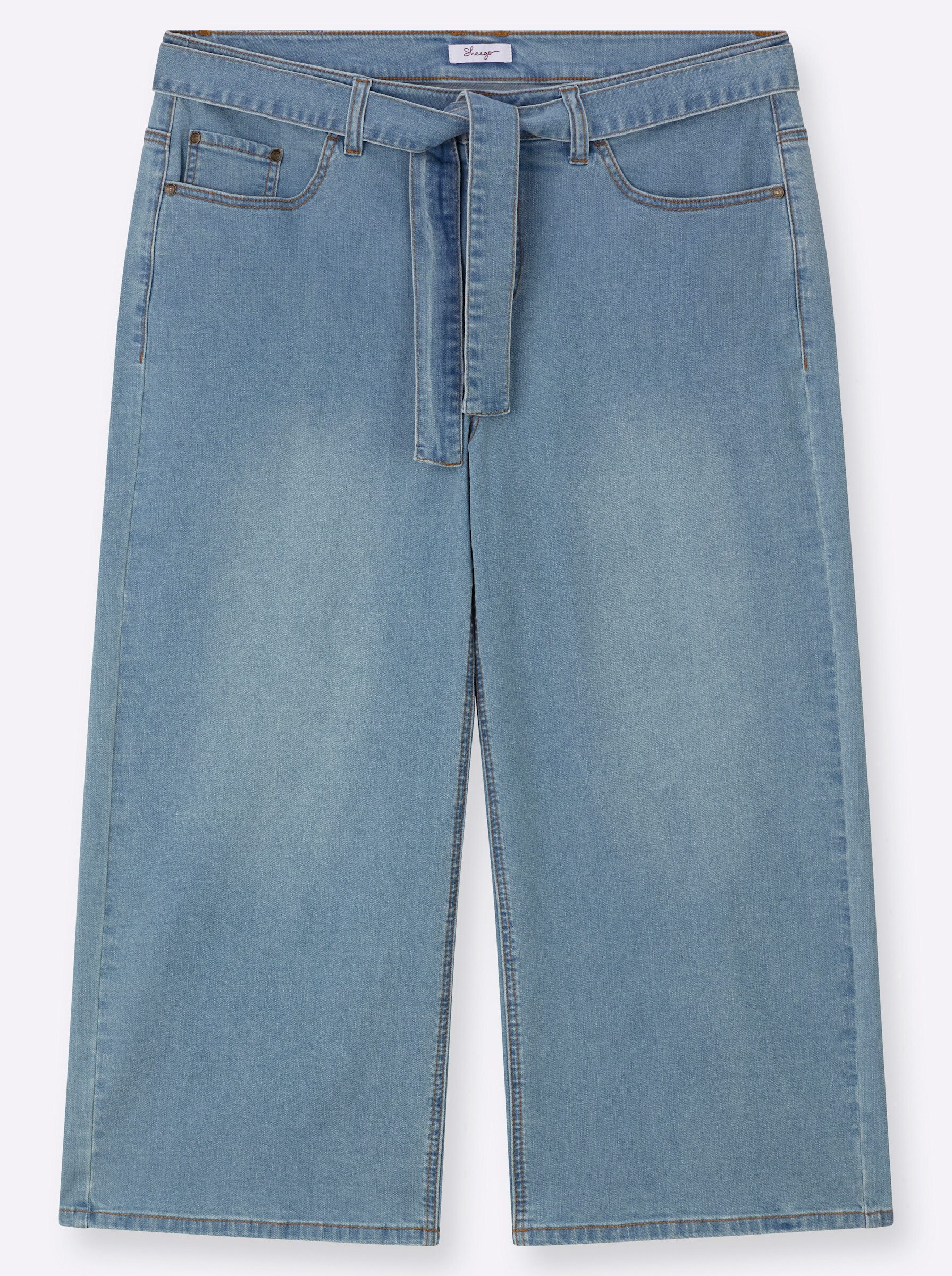 Sheego Jeansshorts 7/8-Jeans normal