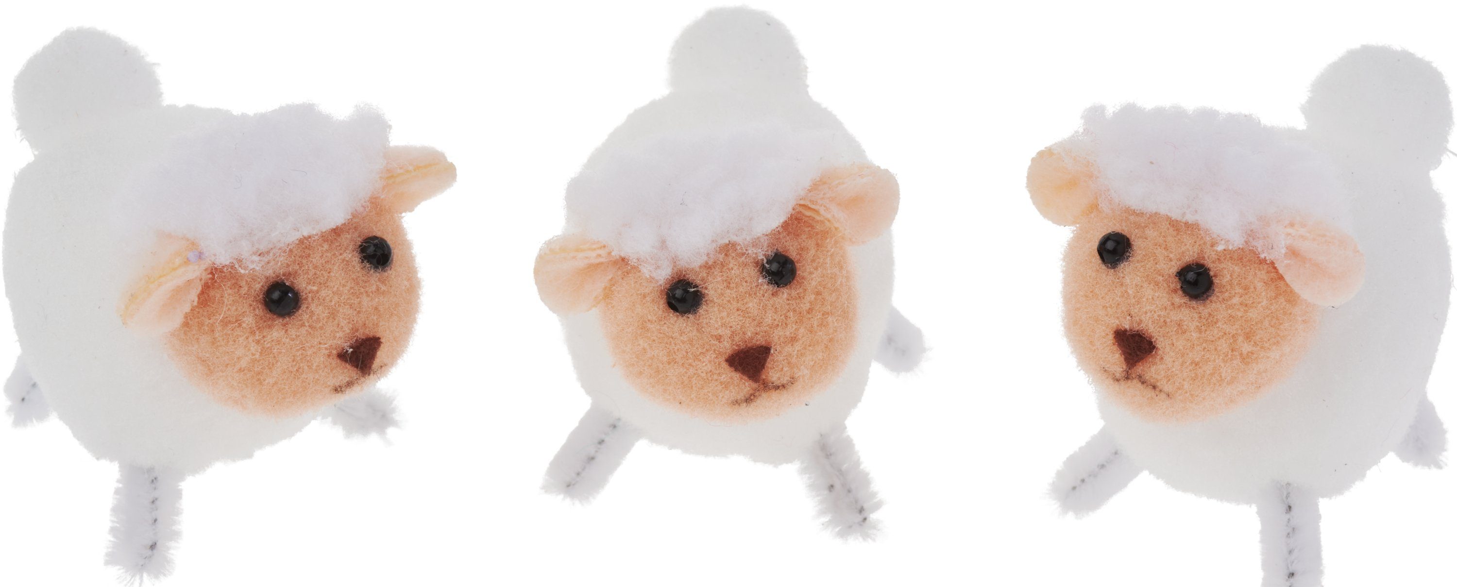 VBS Dekofigur Chenille-Schaf (3 St), 3 Stück