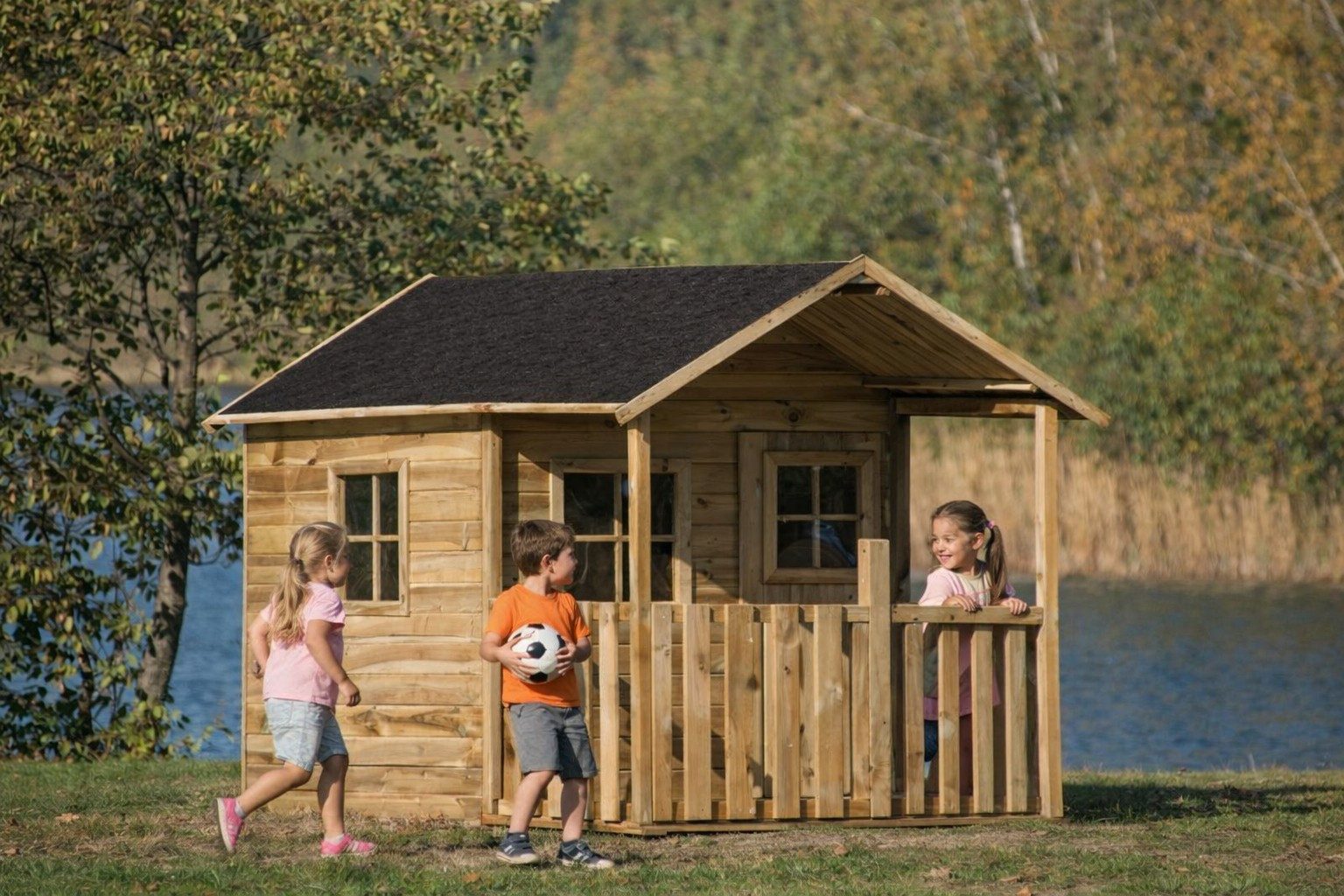 bv-vertrieb Spielhaus Kinderspielhaus Spielhaus Holz-Gartenhaus Spielhütte Kinder