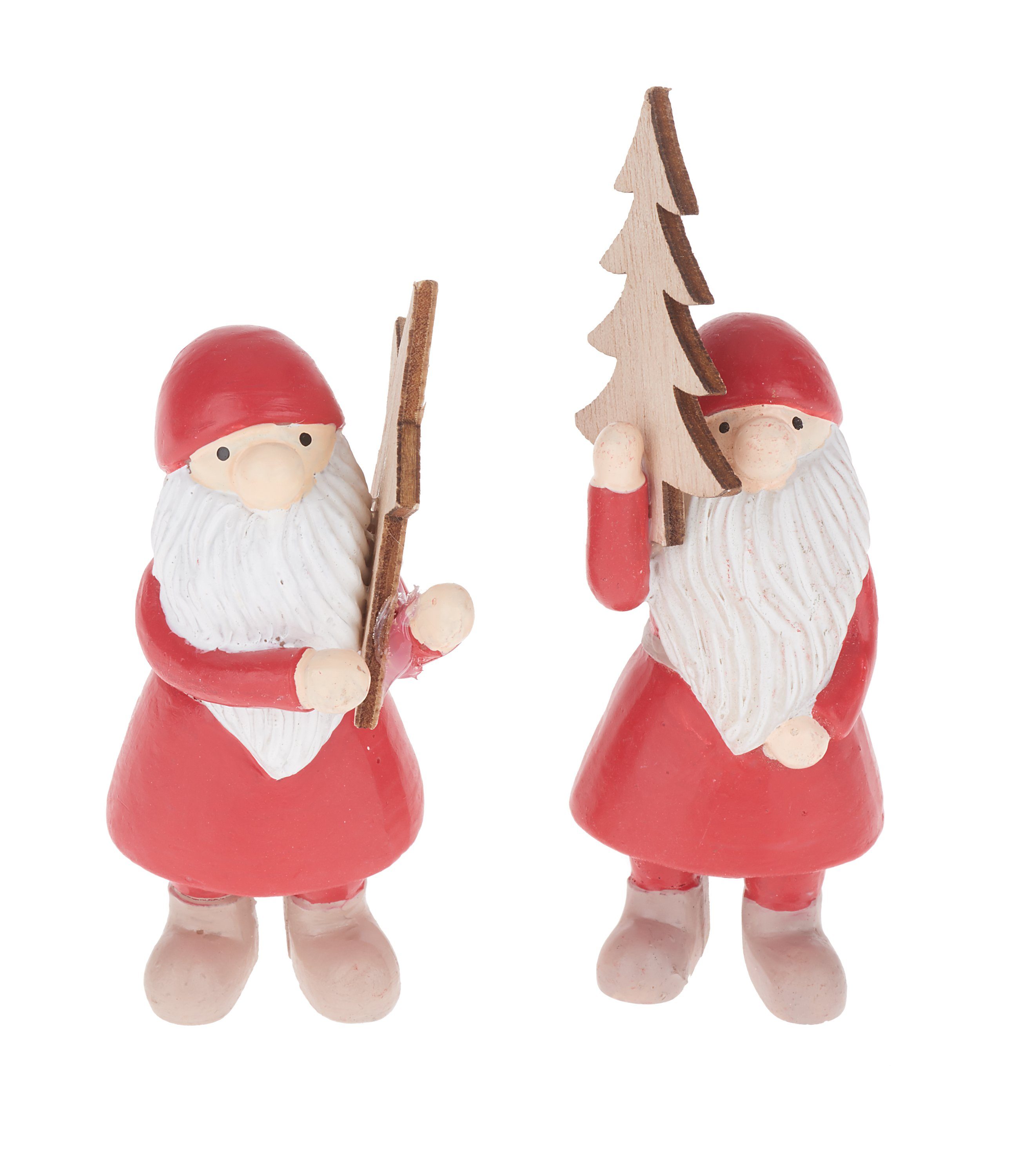 VBS Dekofigur »Santa Felda«, 2er-Set, 2 kleine, niedliche