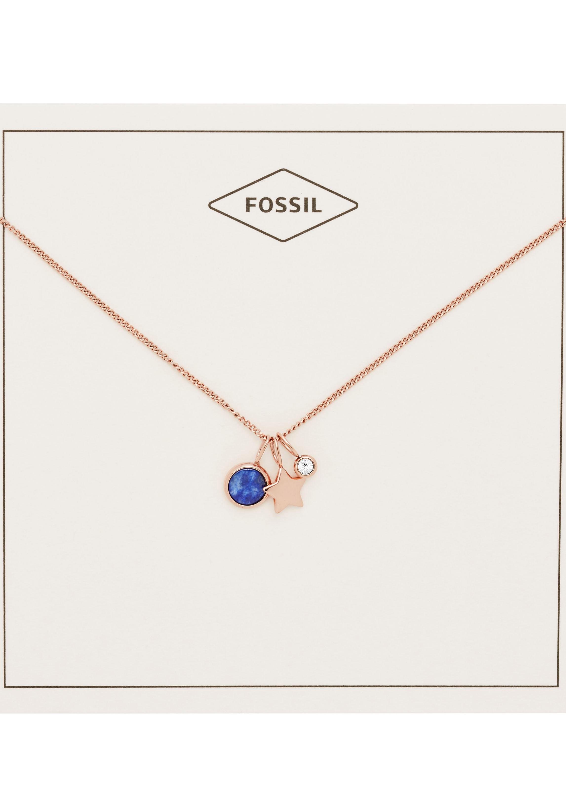 Fossil Kette mit Anhänger »VINTAGE MOTIFS, JF03047791«, mit Lapislazuli