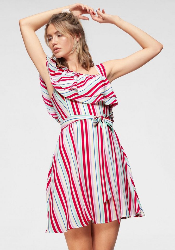 Pepe Jeans One-Shoulder-Kleid »ALLEGRA« mit bunten Streifen Pepe Jeans One-Shoulder-Kleid »ALLEGRA« mit bunten Streifen