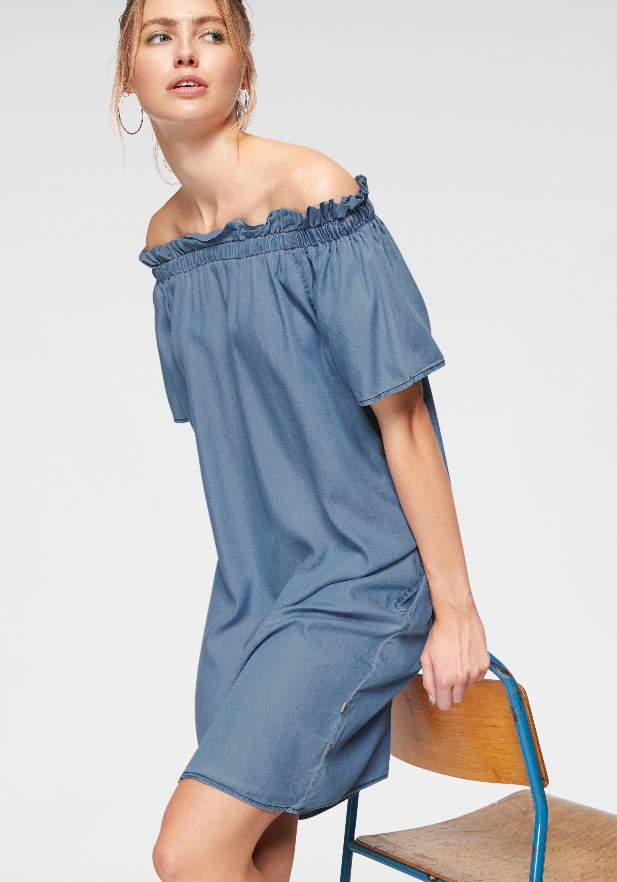 kleid Look Online shoulder »clarina« Off Im Denim Kaufen Herrlicher TK1JclF