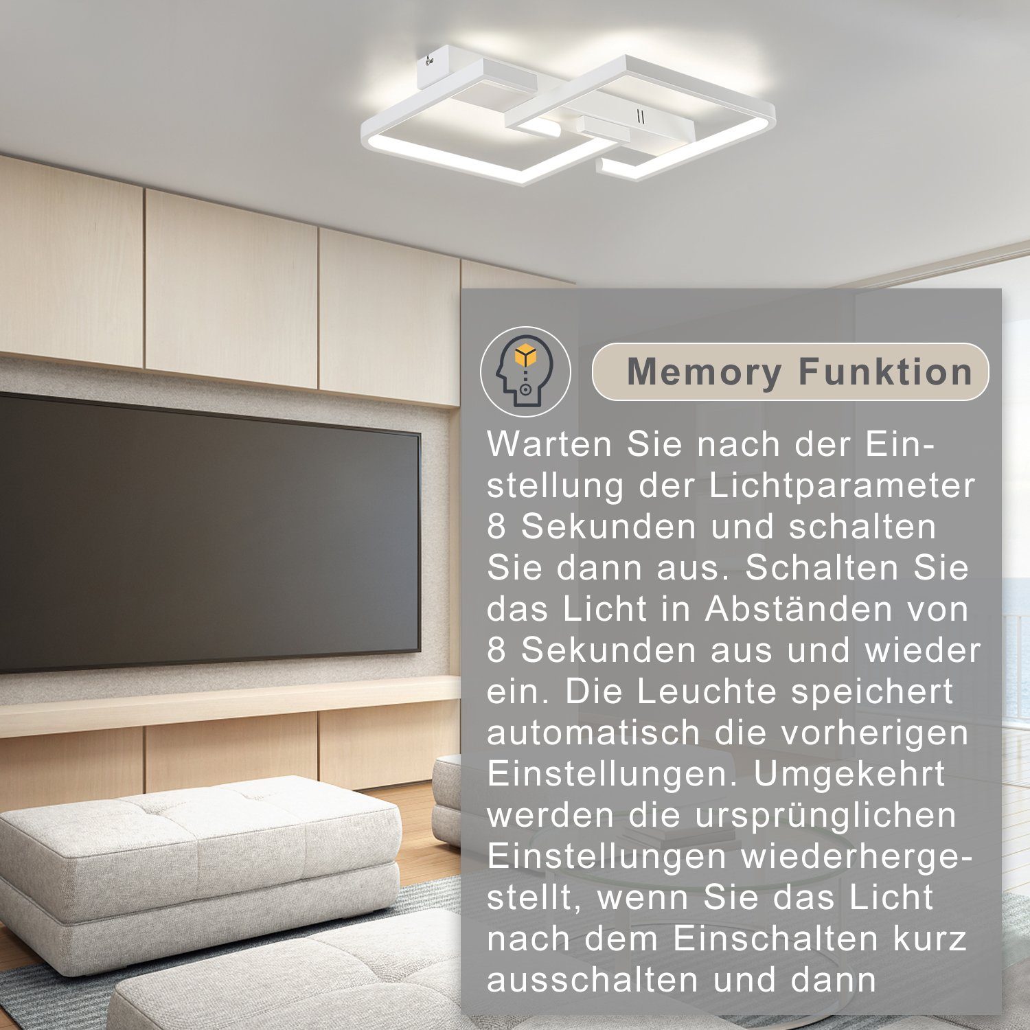 ZMH LED Deckenleuchte Deckenlampe Modern für günstig online kaufen