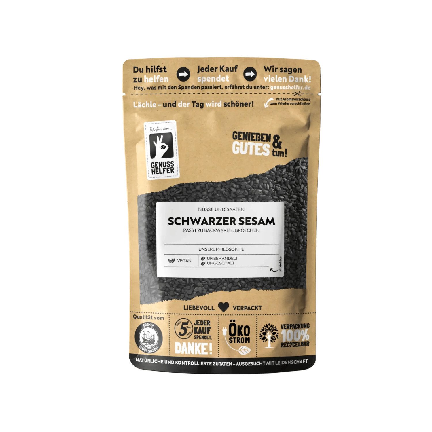 Bremer Gewürzhandel Nüsse Sesam schwarz, 250 g