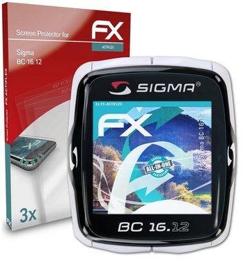 atFoliX Schutzfolie Displayschutzfolie für Sigma BC 16.12, (3 Folien), Ultraklar und flexibel