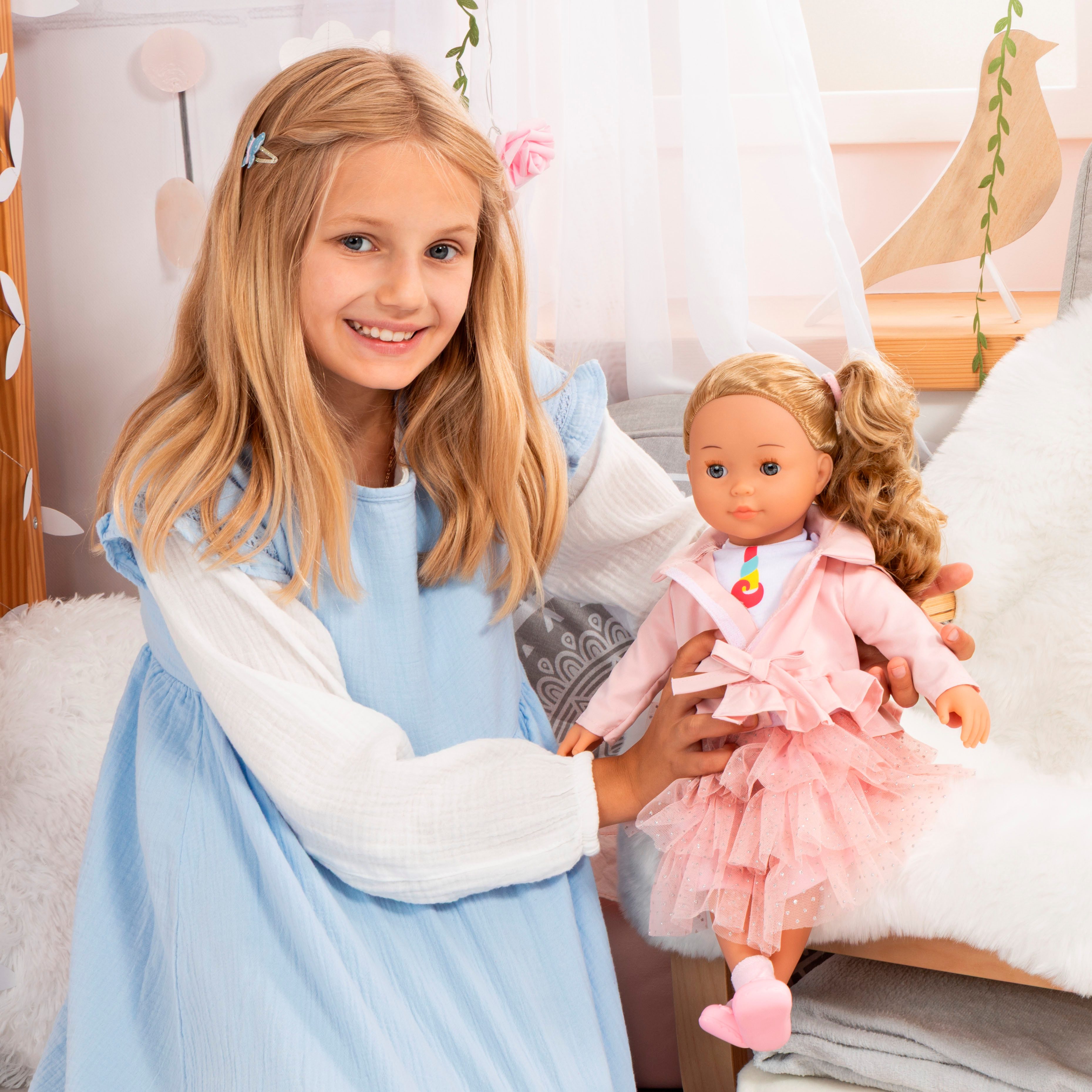 Bayer Stehpuppe Charlene, 46 cm, rosa, mit Funktion