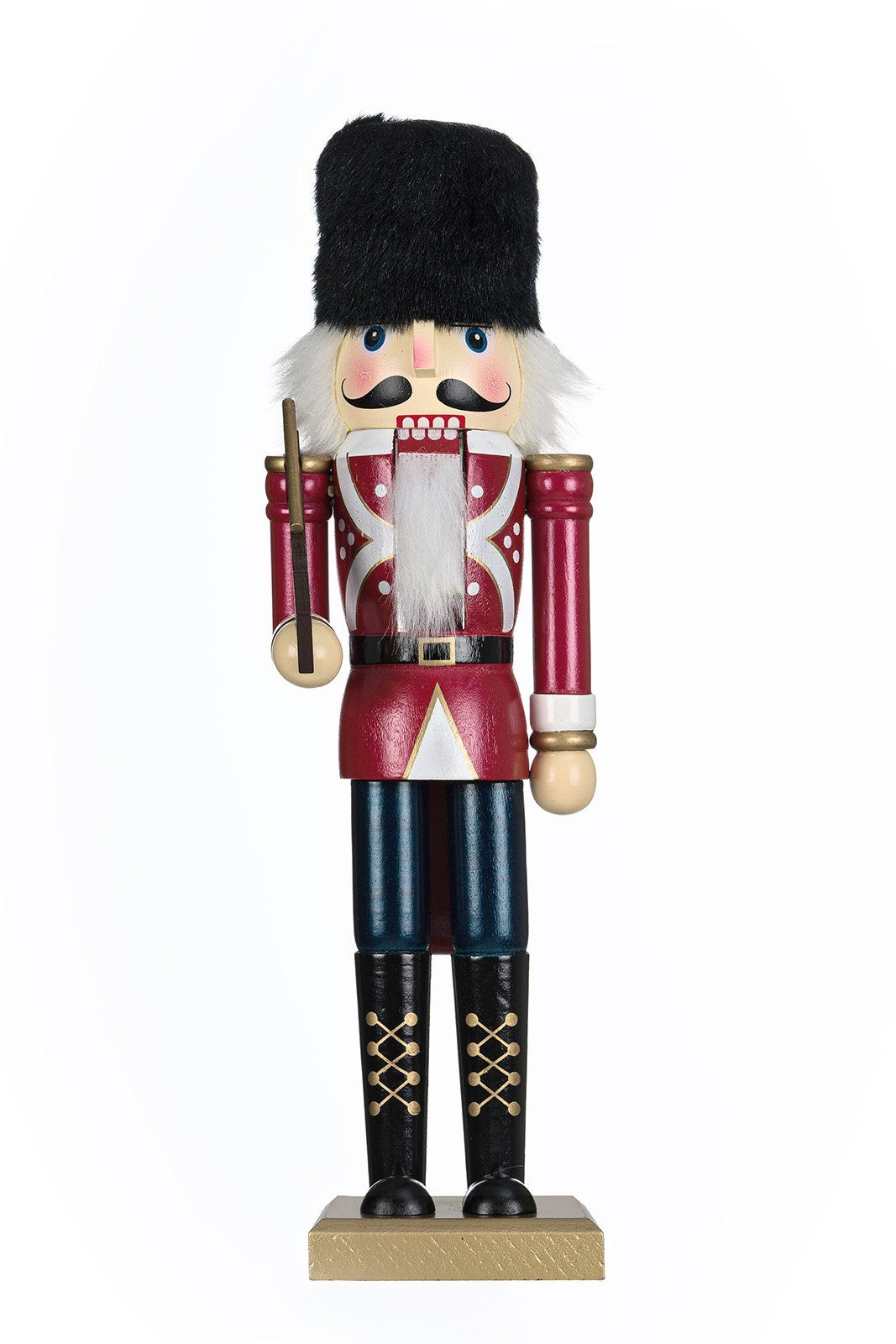 Navidacio Nussknacker 35cm Holz Nussknacker Mr.Fellmütze