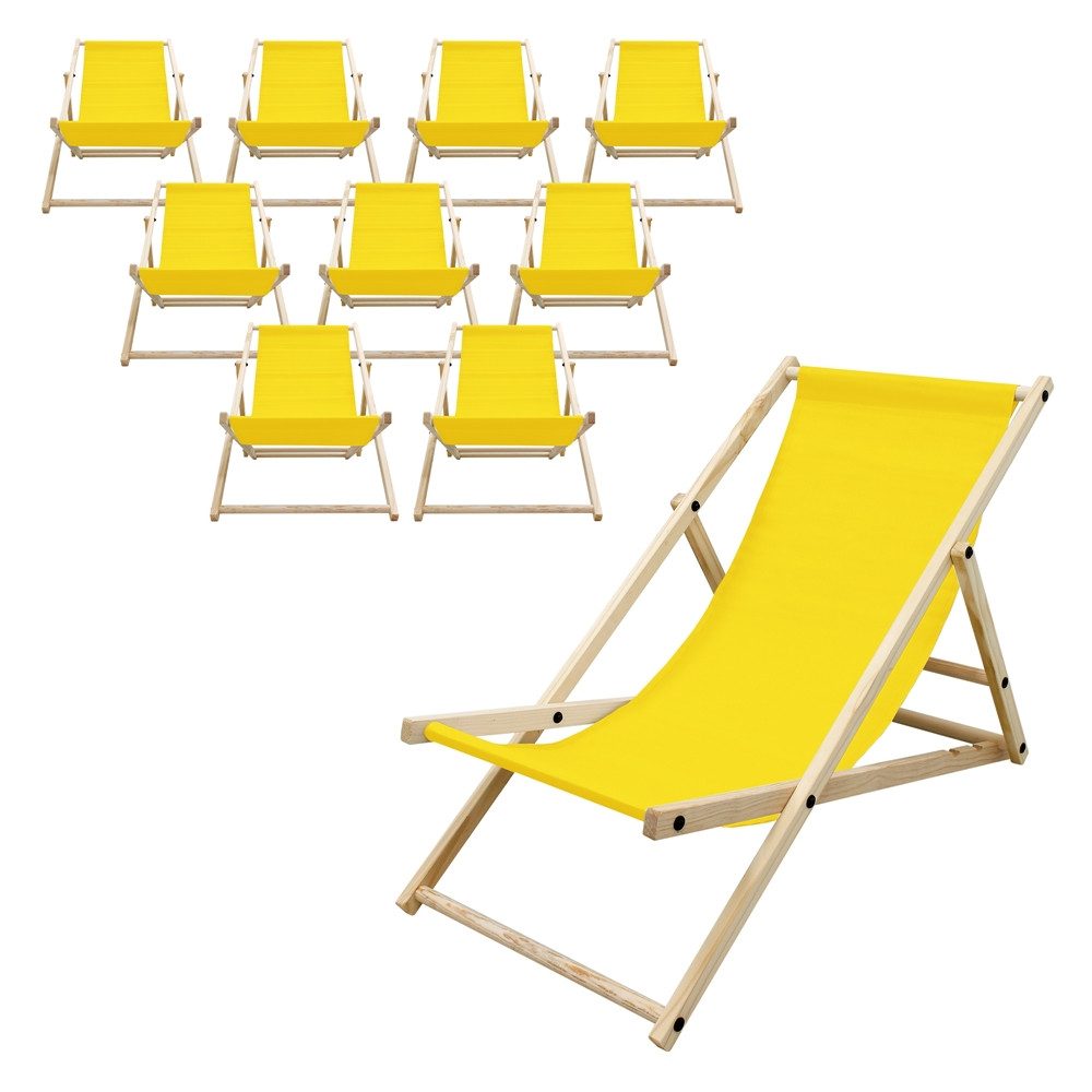 ECD Germany Gartenliege Holz Beachstuhl klappbarer günstig online kaufen