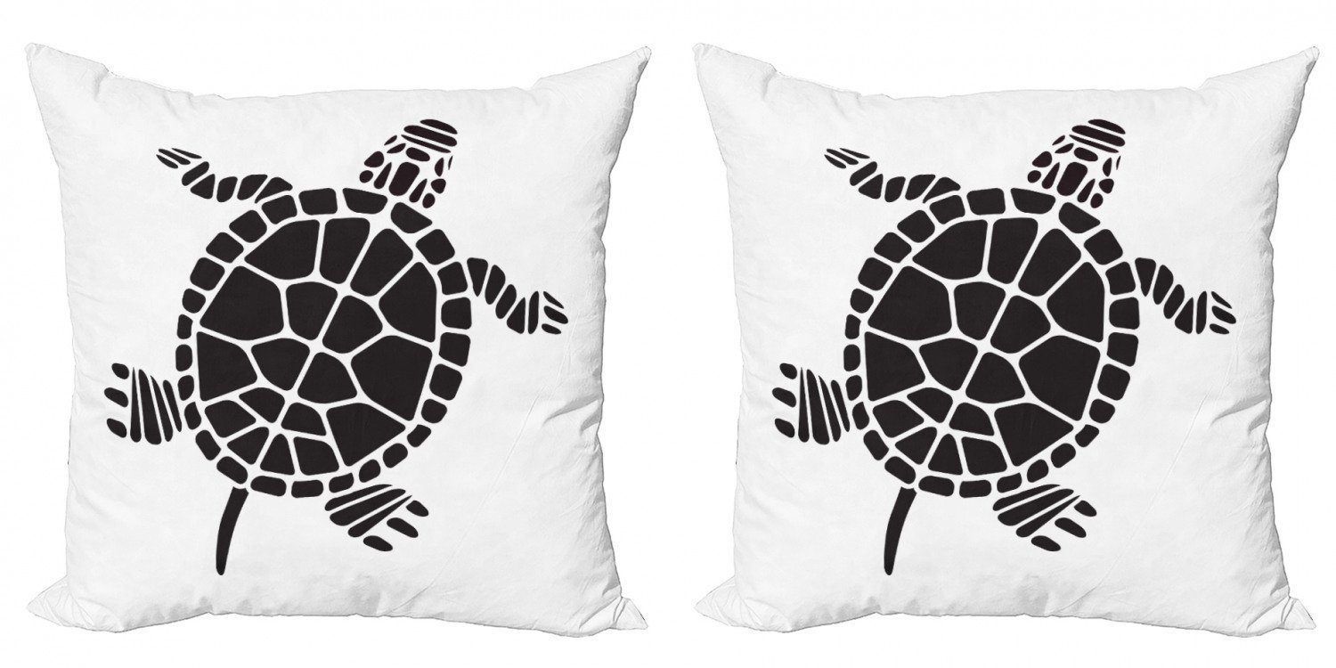 Kissenbezüge Modern Accent Doppelseitiger Digitaldruck, Abakuhaus (2 Stück), Schildkröte Geometrische Formen Motive