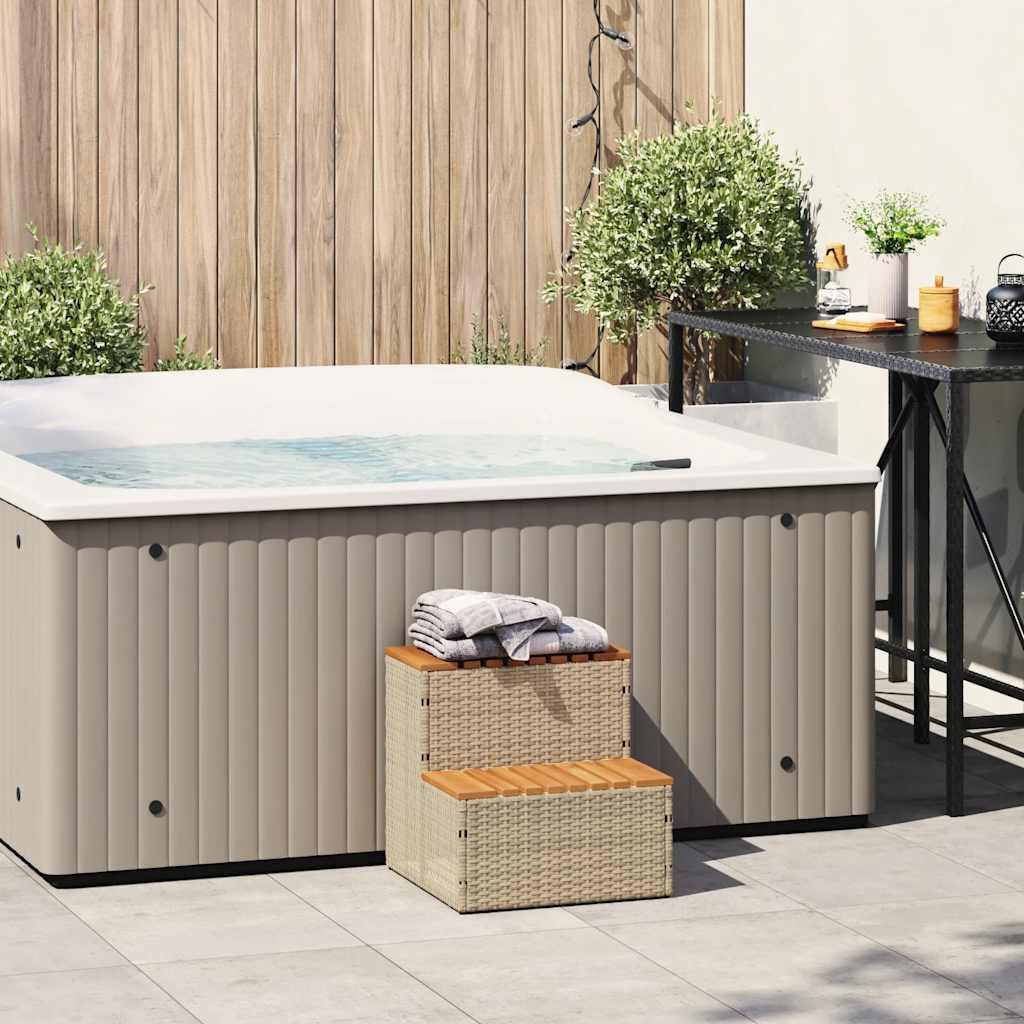 vidaXL Poolleiter, Whirlpooltreppe Beige 50x50x50,5 cm günstig online kaufen