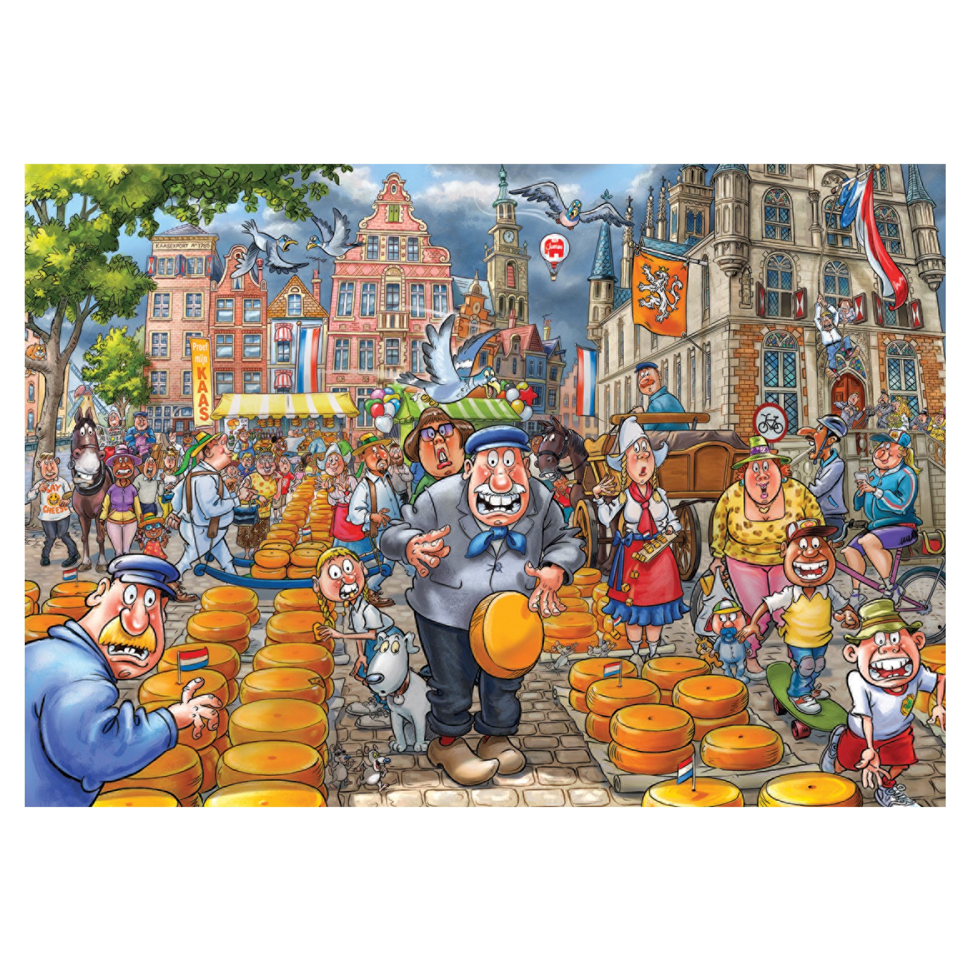 Jumbo Spiele Puzzle Wasgij Original 38 Market Meltdown 1000 Teile Puzzle, 1000 Puzzleteile, Made in Europe