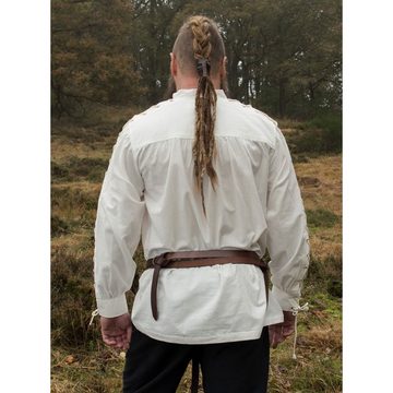 Battle Merchant Wikinger-Kostüm Mittelalter Hemd natur mit Schnürung, Corvin XL