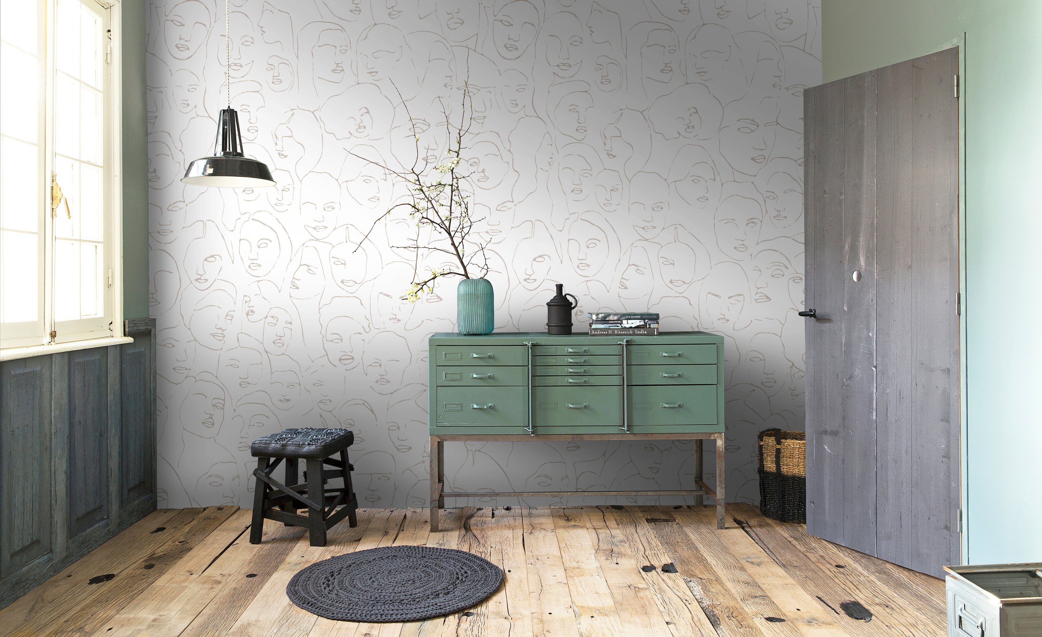 vtwonen Fototapete Faces, glatt, 3D-Optik, (1 St), 150x280 cm