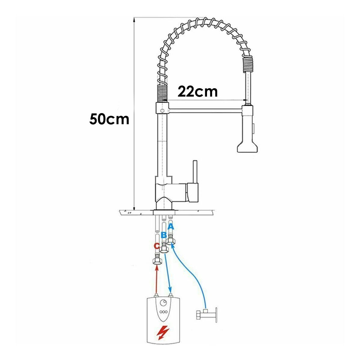 Wasserhahn Griff Ersatz - Verstellbarer Armaturgriff Für Bad Und Küche