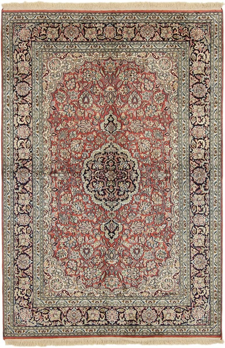 Seidenteppich Kaschmir Seide 125x189 Handgeknüpfter Orientteppich, Nain Trading, rechteckig, Höhe: 4 mm
