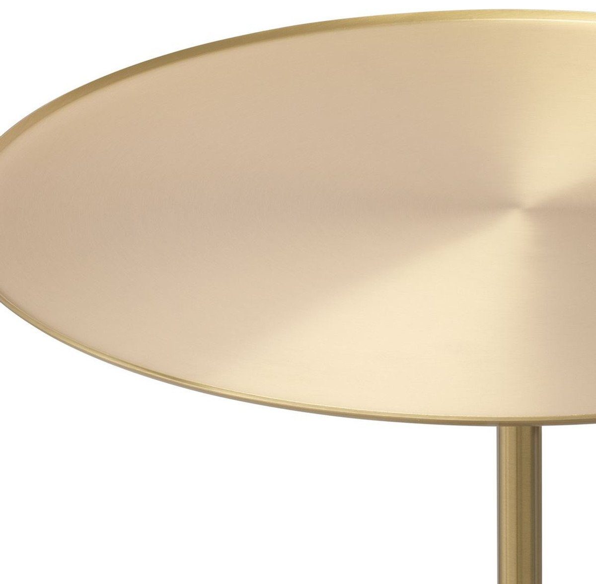 Tisch Möbel - Casa cm Luxus Schwarz-Weiß / 62 Runder Edelstahl - 45 x Möbel H. Luxus mit Messingfarben - Marmorsockel Ø Hotel Padrino Beistelltisch Beistelltisch Möbel -