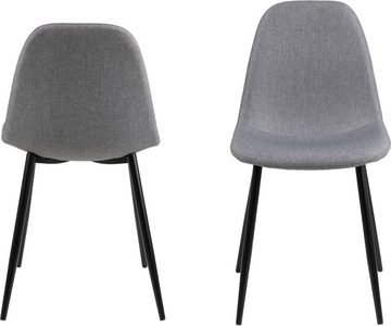 andas Stuhl Willy (Set, 4 St), aus schönem Webstoff, in unterschiedlichen Farbvarianten, Sitzhöhe