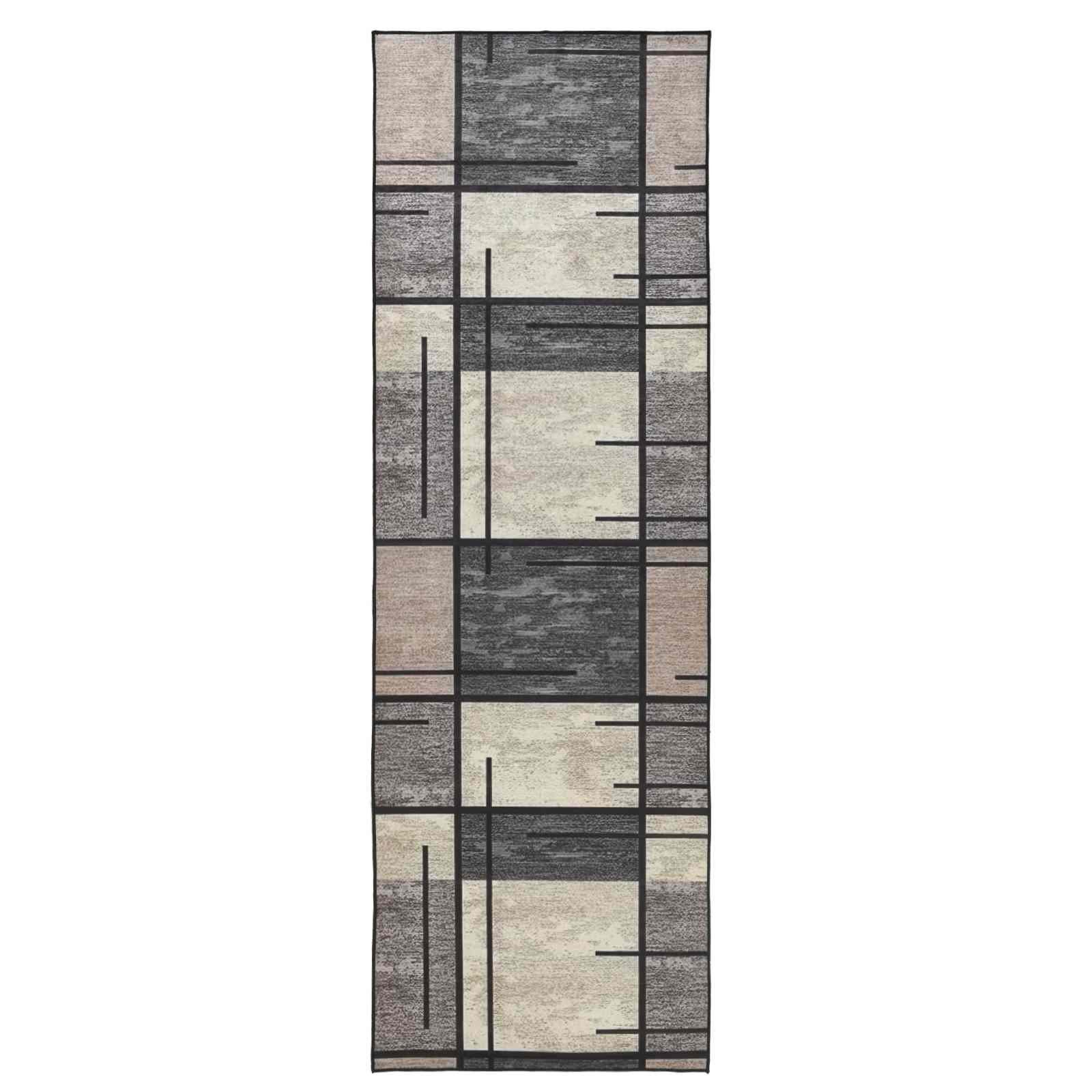 vidaXL Teppich Teppichläufer LESAKA Braun 50 x 200 cm Diamant-Velours