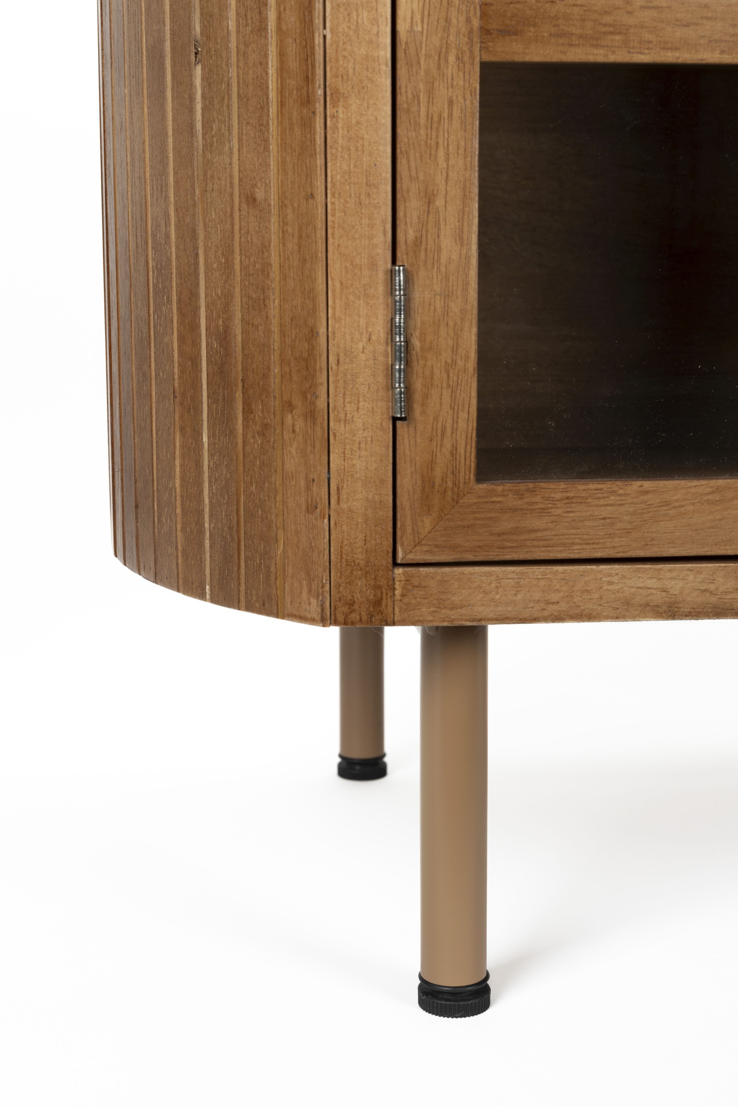 Vintagehaus TV-Schrank Retro TV-Board Sideboard Yaz Oval mit Sprossenkorpus