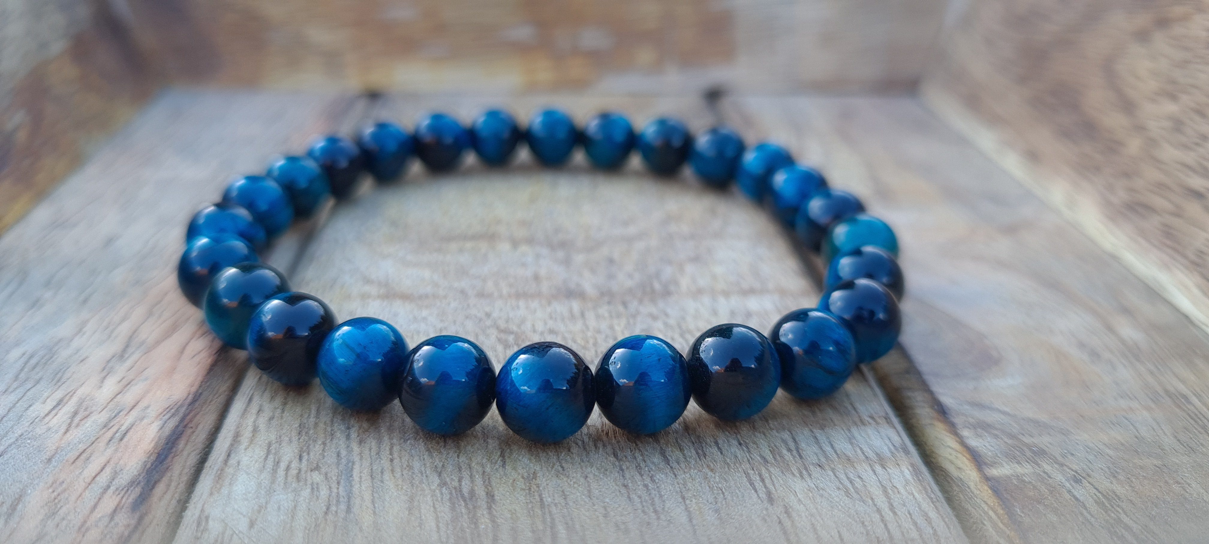 NAHLE Armband Naturstein Perlenarmband Tigerauge (1-tlg), mit blauem Tigera günstig online kaufen