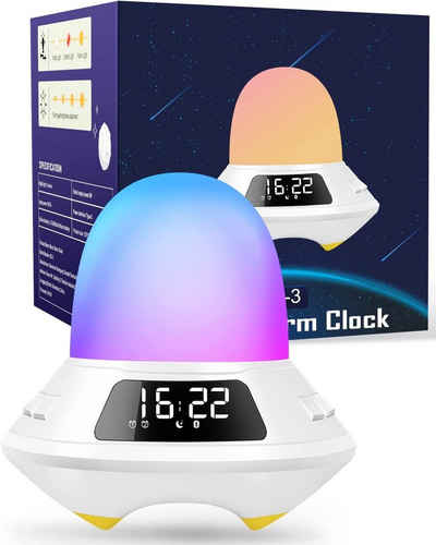 Diyarts LED-Sternenhimmel, LED fest integriert, Farbwechsel, Digitaler Wecker, Dimmbar, Atmosphäre & Stimmungslicht, MP3-Player