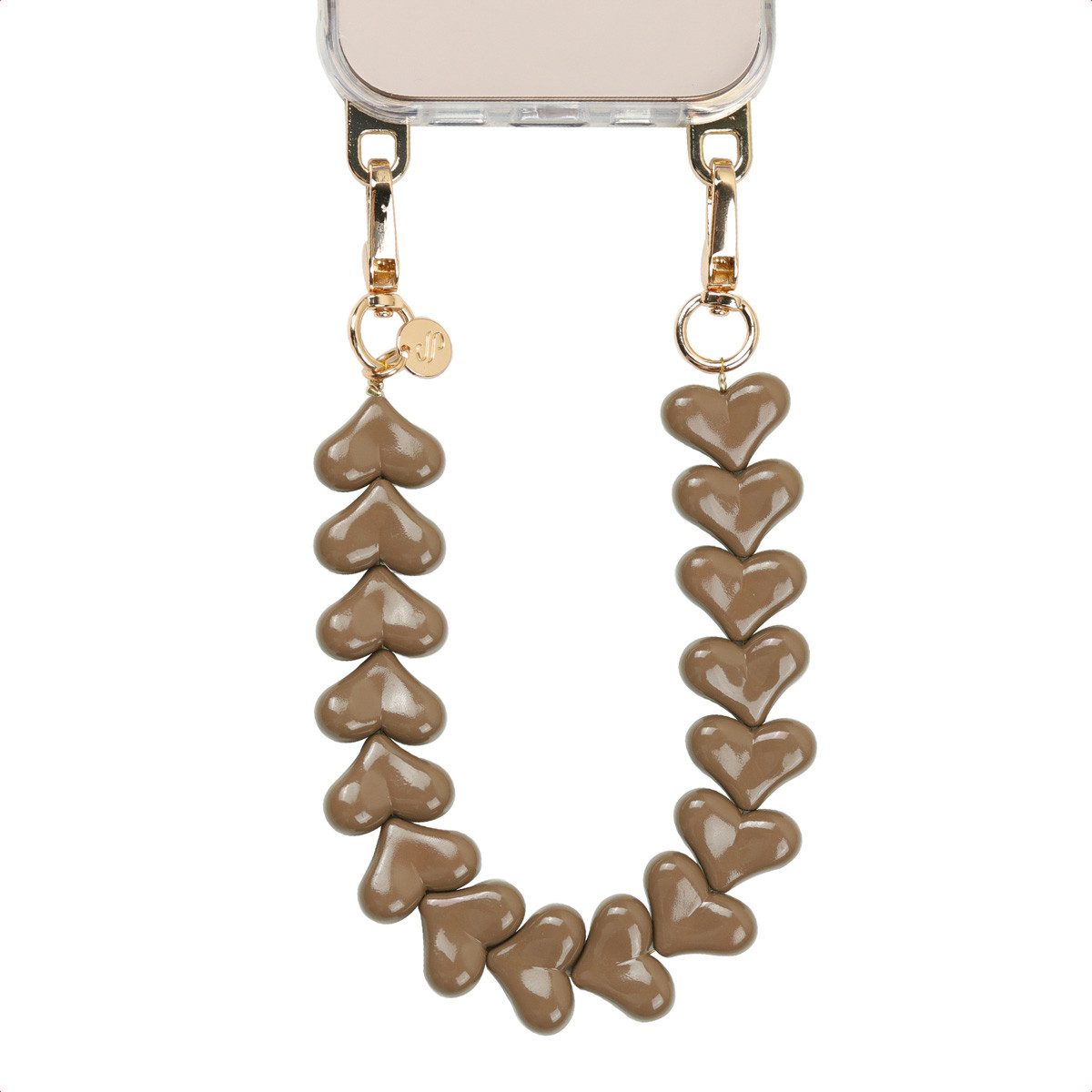 Selencia Smartphone-Tragegurt Selencia Lova Herz-Handgelenkbande - Mocha Brown, (1-tlg)