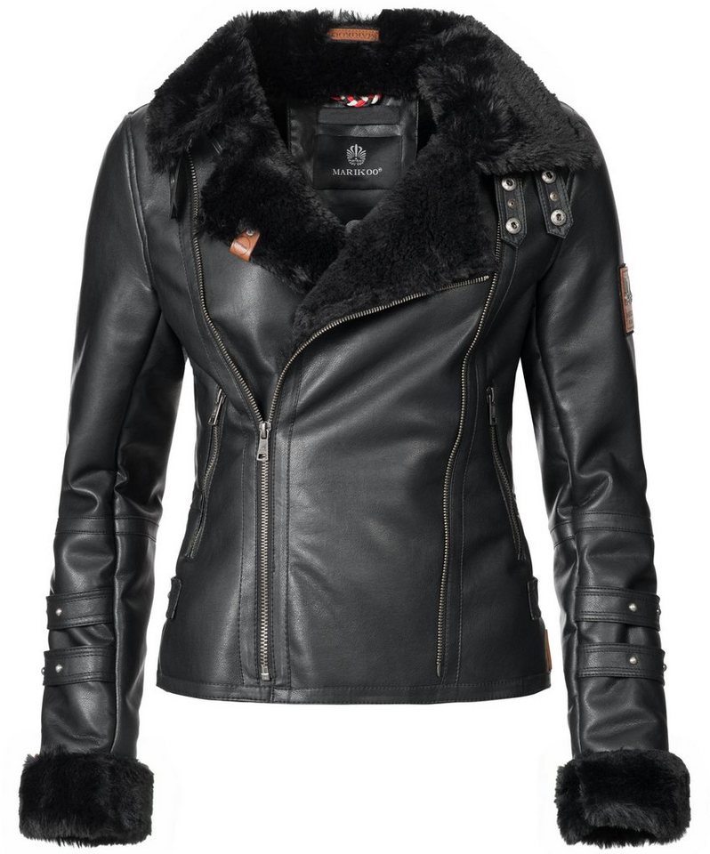 Marikoo Winterjacke »Kokoo« rockige gefütterte Kunstlederjacke für den Winter Marikoo Winterjacke »Kokoo« rockige gefütterte Kunstlederjacke für den Winter