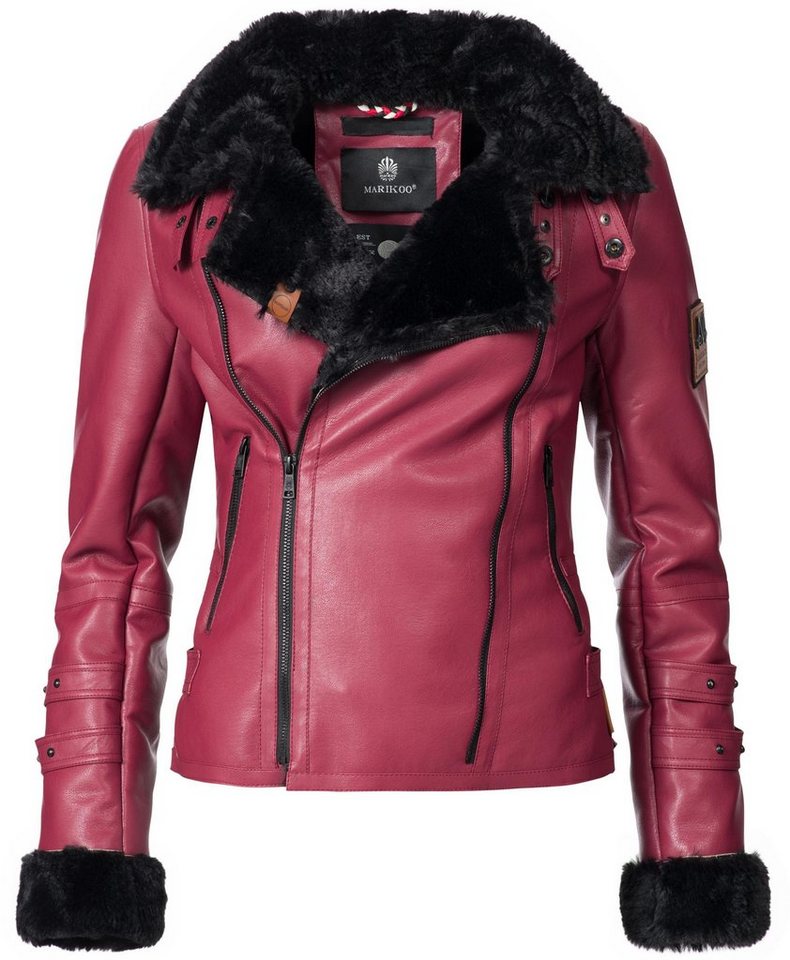 Marikoo Winterjacke »Kokoo« rockige gefütterte Kunstlederjacke für den Winter Marikoo Winterjacke »Kokoo« rockige gefütterte Kunstlederjacke für den Winter