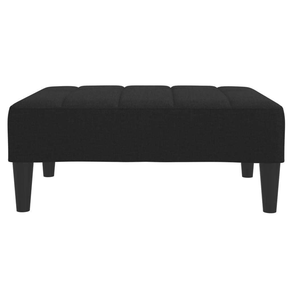 vidaXL Polsterhocker Fußhocker Schwarz 77x55x31 cm Stoff (1 St) – Bild 4 von 5