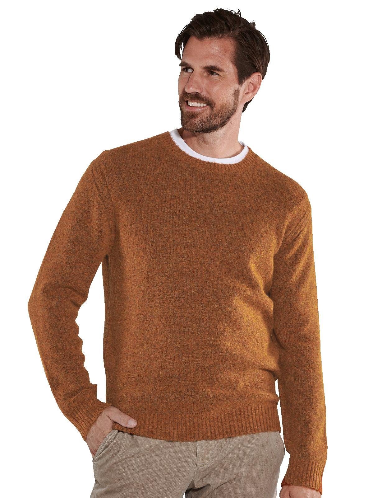 Engbers Rundhalspullover Herren Pullover uni, Orange
