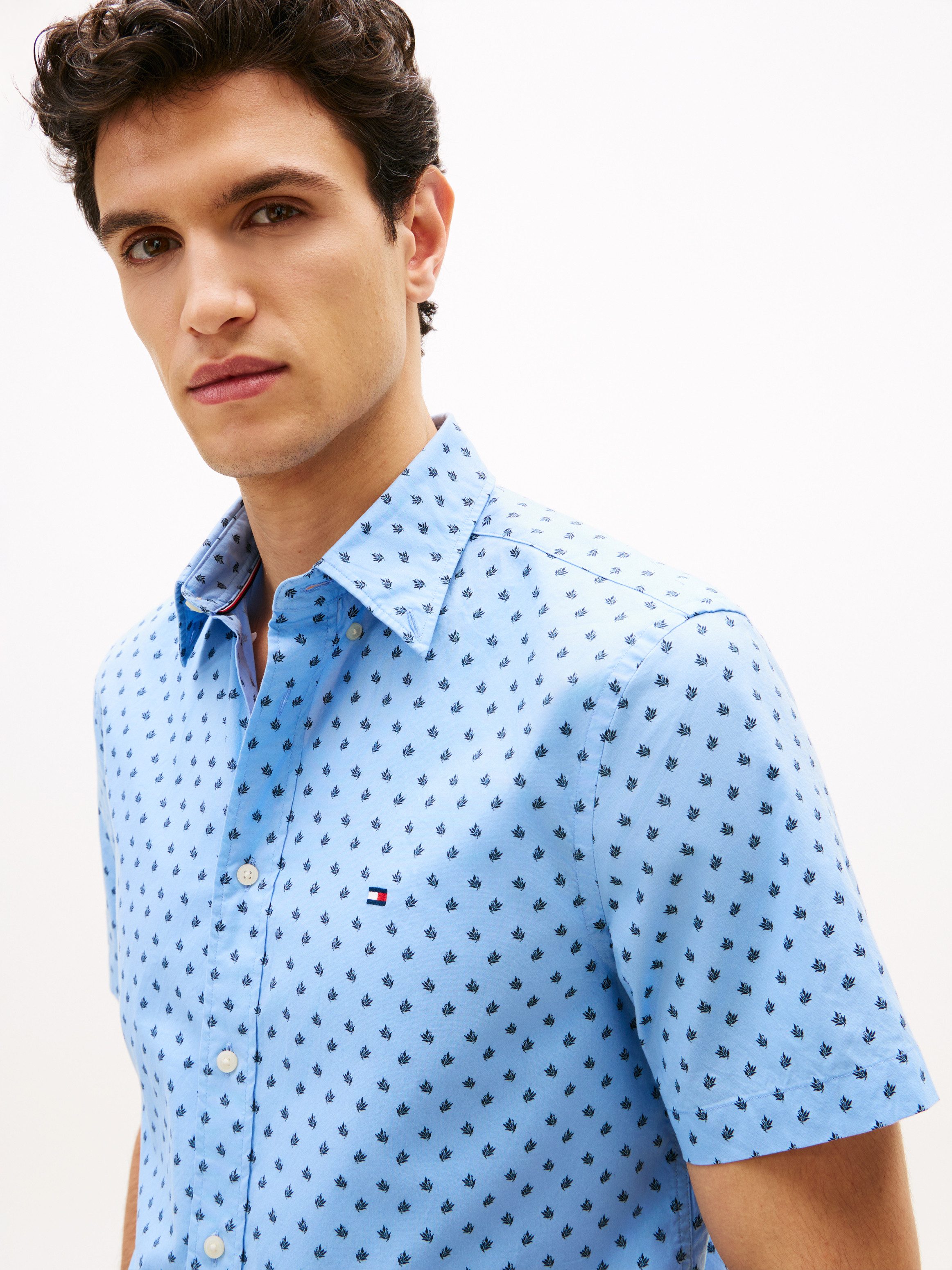Tommy Hilfiger Kurzarmhemd FLEX POPLIN PRINT Regular Fit
