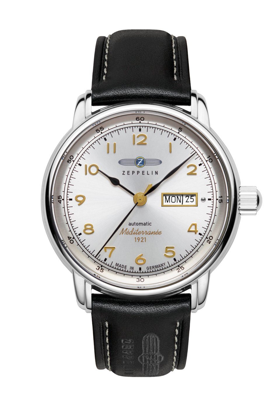ZEPPELIN Automatikuhr Herrenuhr Automatik mit Day Date und Lederarmband