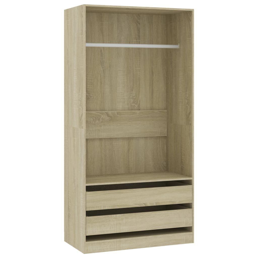 vidaXL Kleiderschrank 100 x 50 x 200 cm Kleiderschrank Sonoma Eiche 100x50x200 cm Spanplatte