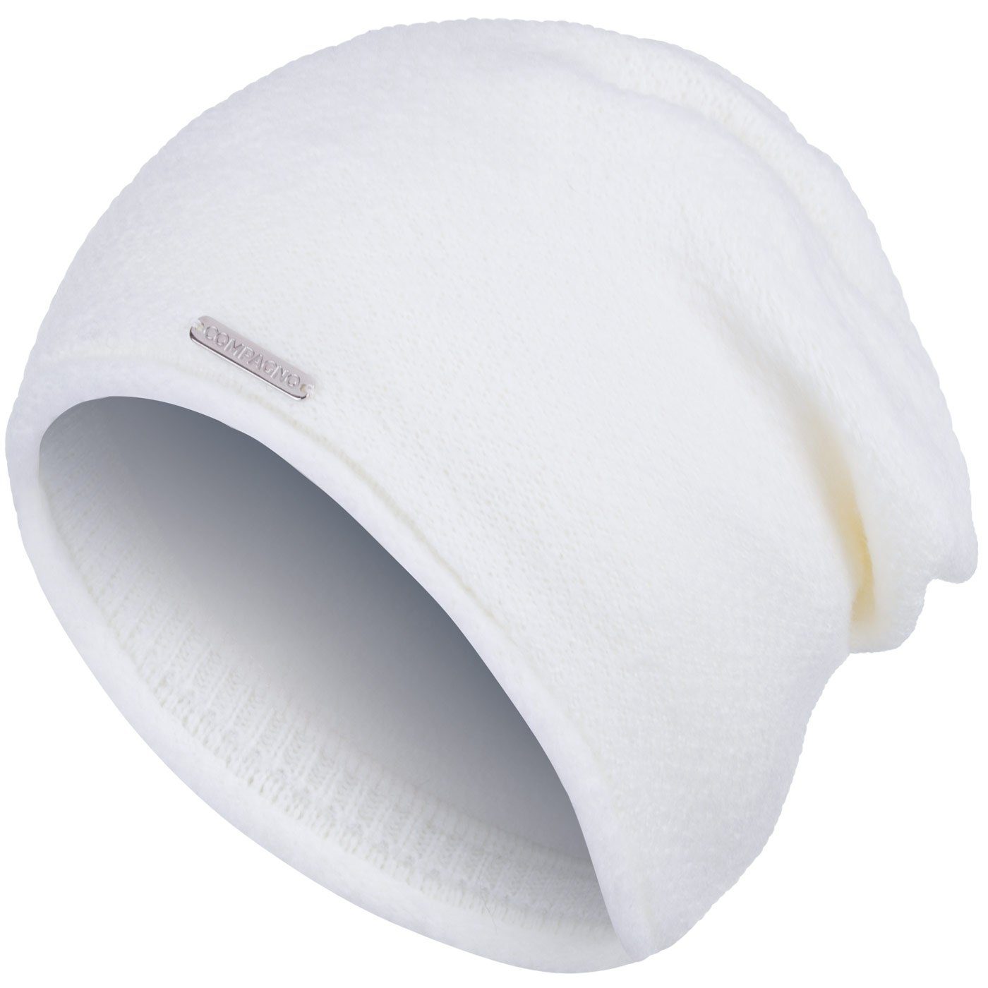 compagno Strickmütze (1-St) Klassische Beanie Wintermütze Strickmütze Damen gefüttert Fleece